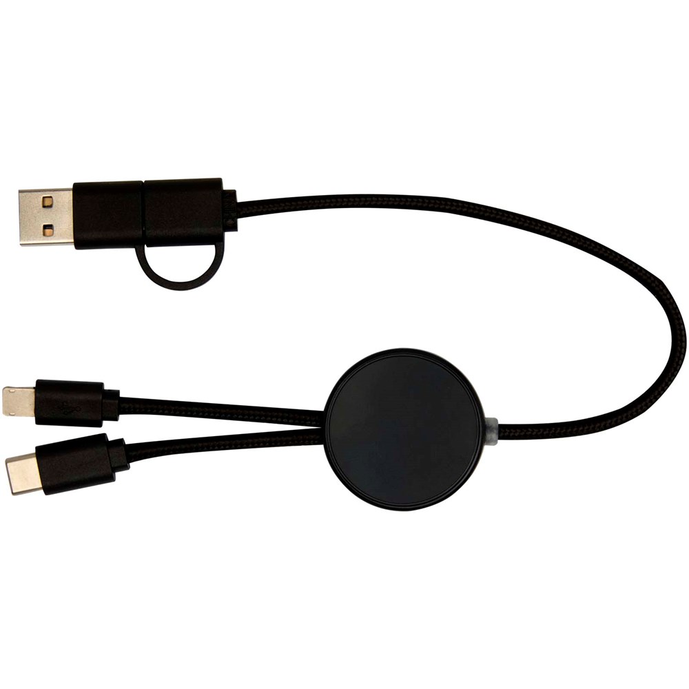 Citala 5-in-1 30 cm datasynchronisatie- en 27 W snellaadkabel van gerecycled plastic