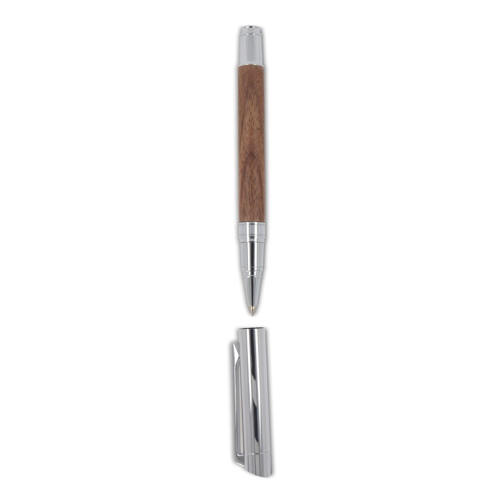 Balpen en rollerball set walnoot hout
