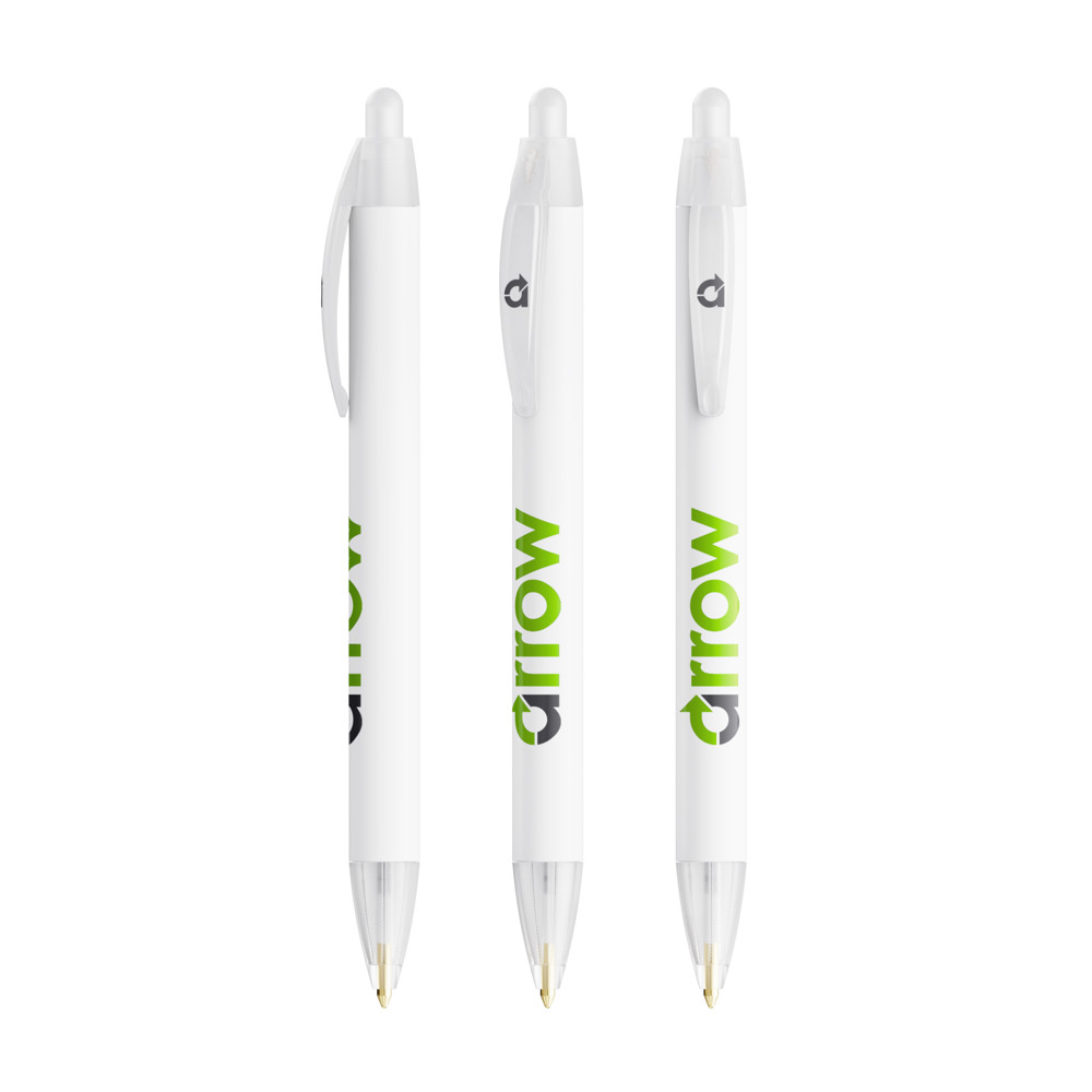 BIC® Wide Body Ecolutions® balpen - Frosted Wit Zwarte Inkt