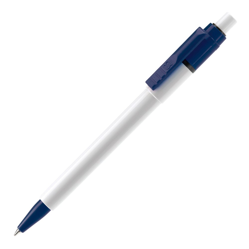 Balpen Baron Colour hardcolour - Wit / Donkerblauw