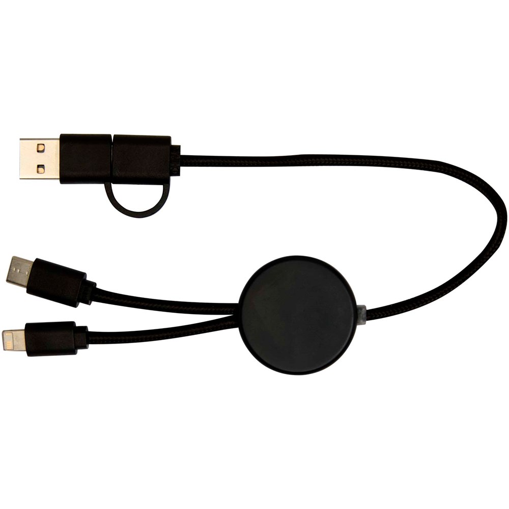 Citala 5-in-1 30 cm datasynchronisatie- en 27 W snellaadkabel van gerecycled plastic