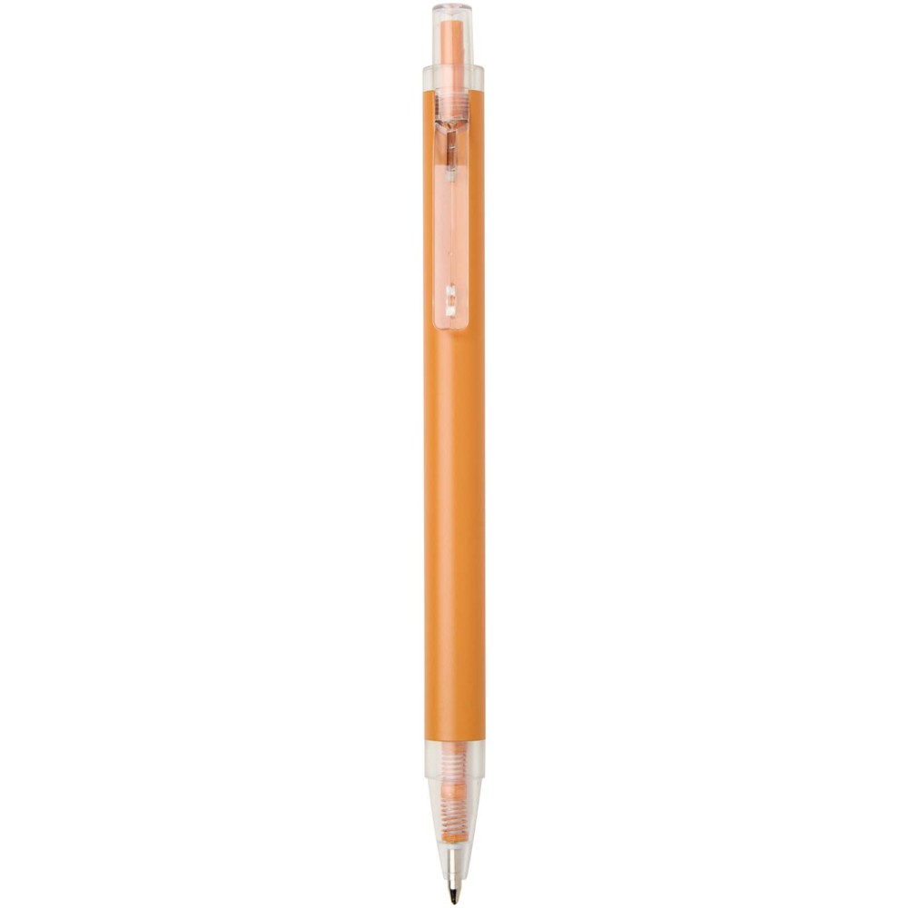 Spectrum balpen van gerecycled aluminium (blauwe inkt) - oranje